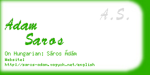 adam saros business card